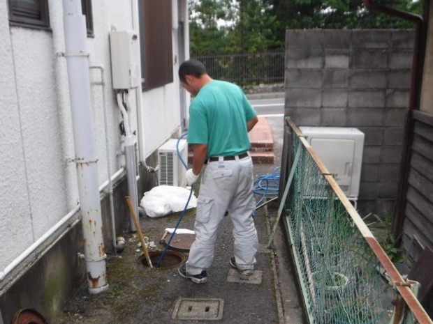 トイレつまり、排水管洗浄